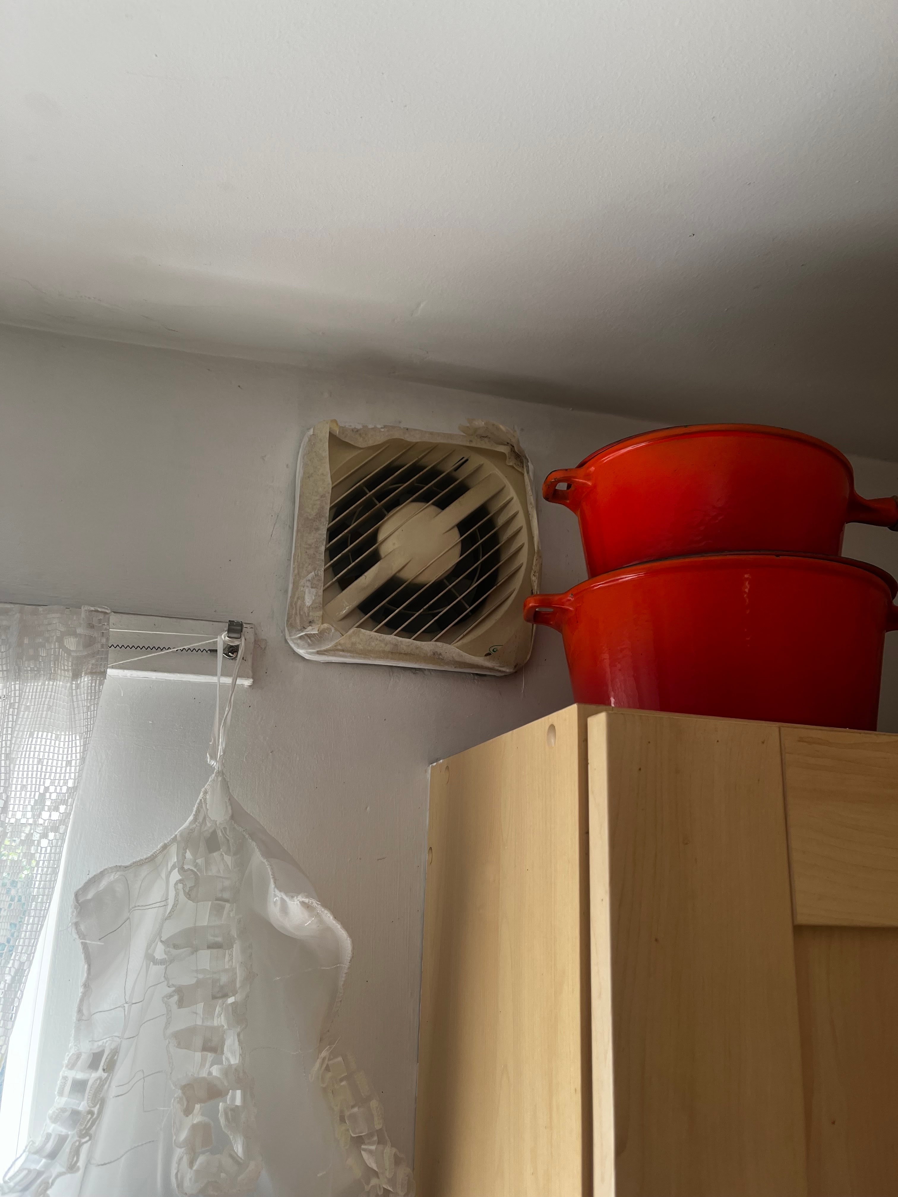 Ageing extractor fan and dated wiring of the kind CAN Electrical Contractors Limited assesses when scoping partial rewires